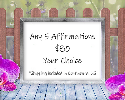 Any five Affirmation Chant Magnets by Creative Mind Publications.